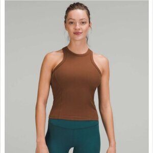 Lululemon NWT SIZE 2 Ribbed Nulu Racerback Yoga Tank Top Roasted Brown